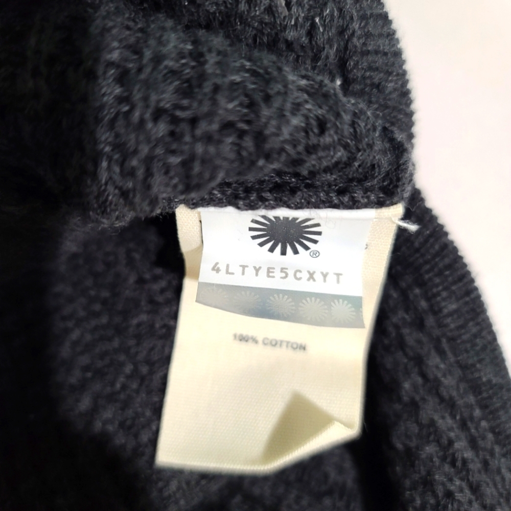 UGG Selby Turtleneck Chunky Knit Charcoal Gray Sweater - Picture 10 of 15